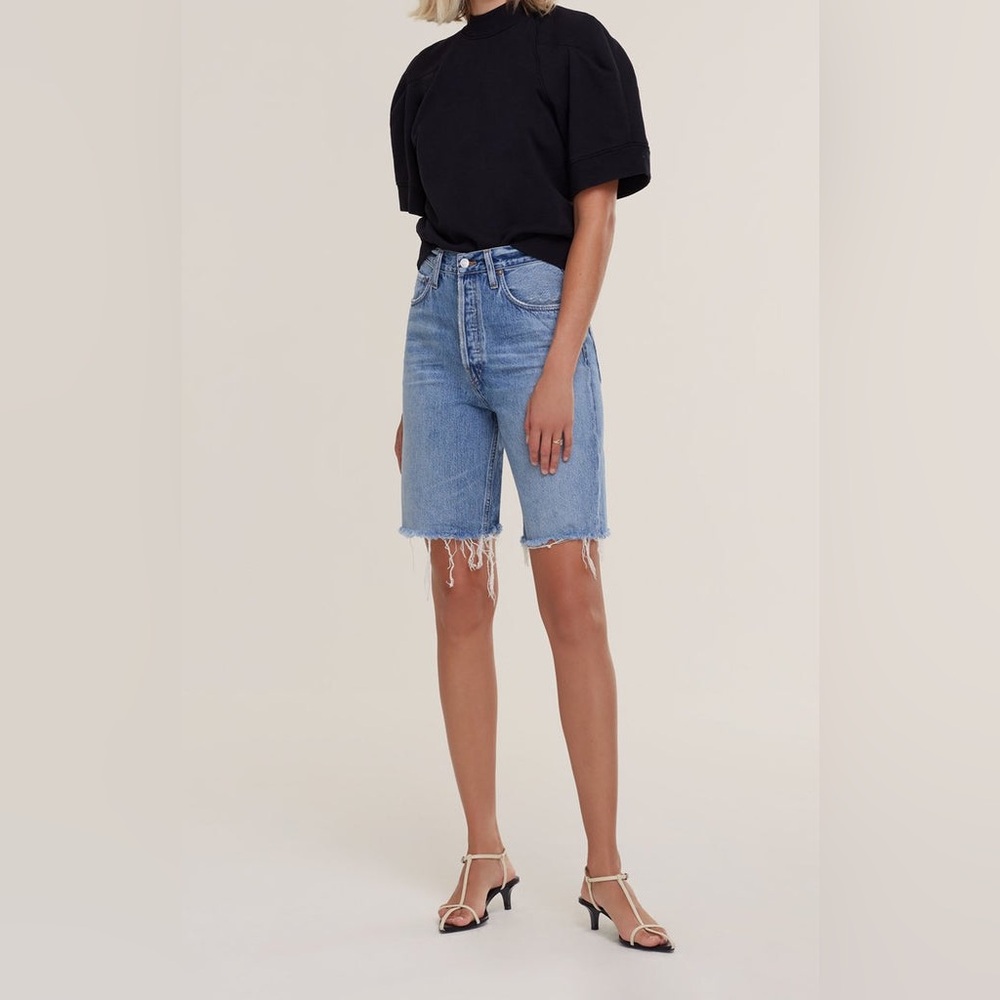 AGOLDE Blue 90's Denim Shorts Jorts Cut offs blue medium Wash Size 26